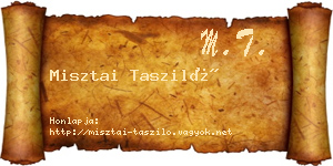 Misztai Tasziló névjegykártya